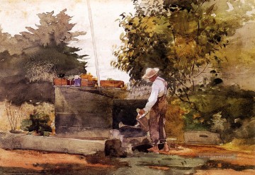 am Brunnen Realismus Maler Winslow Homer Ölgemälde